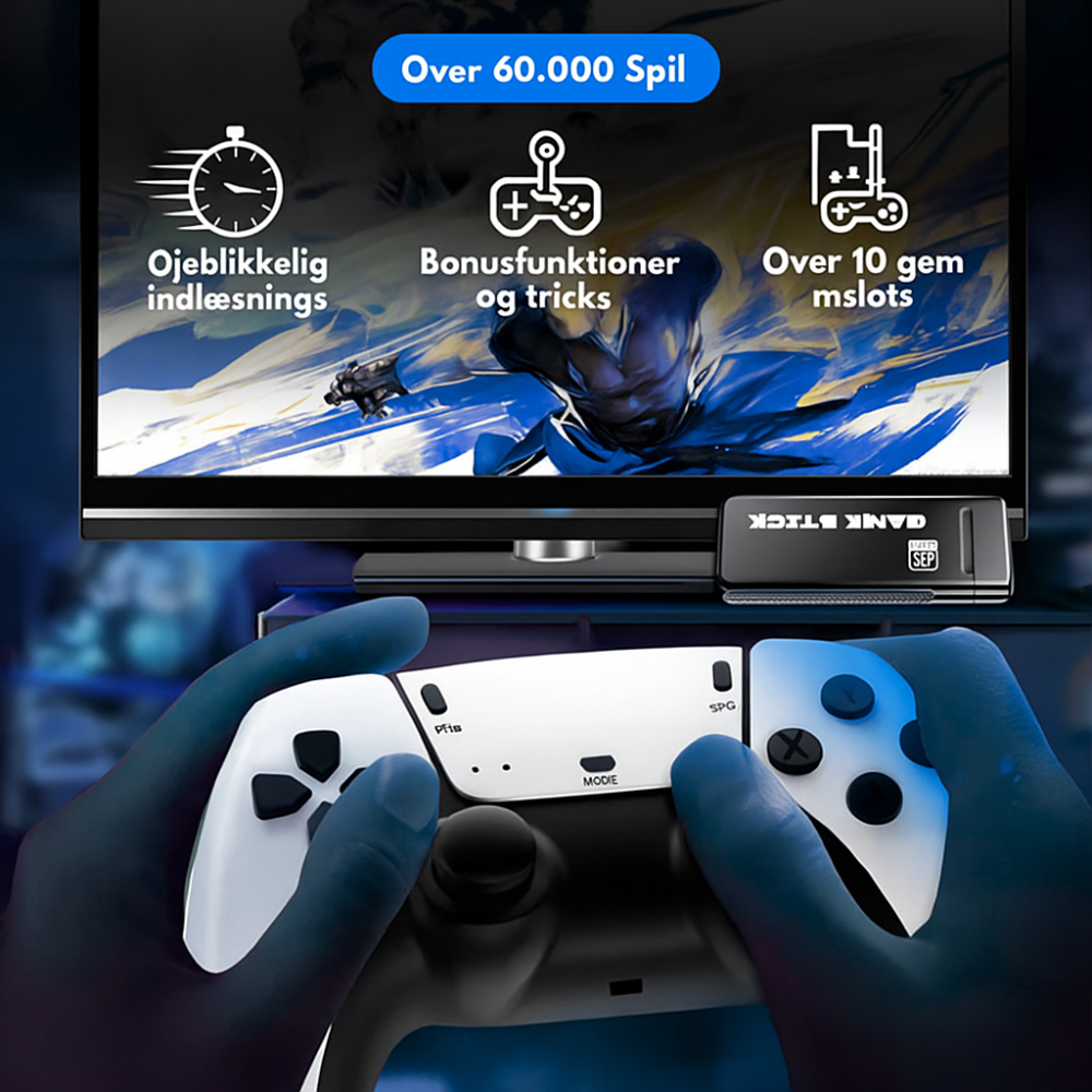 GameVault™ | HDMI Stick 64GB og 40.000 Retro Spil