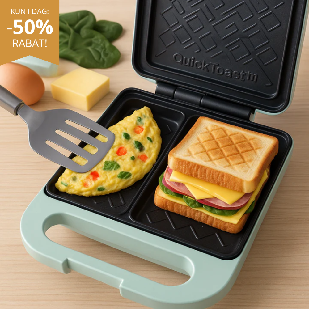 QuickToast™ | Morgenmad & Sandwich Maker