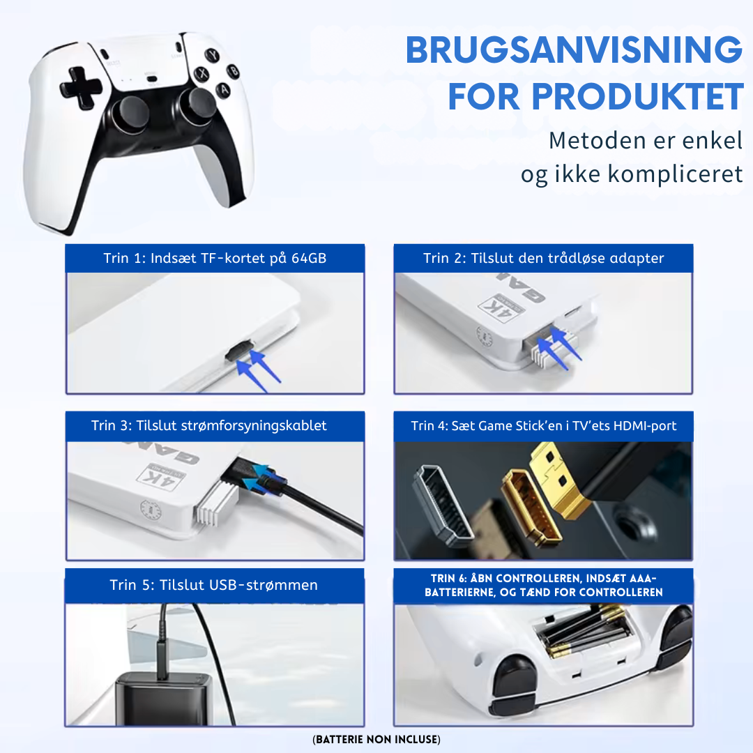 GameVault™ | HDMI Stick 64GB og 40.000 Retro Spil