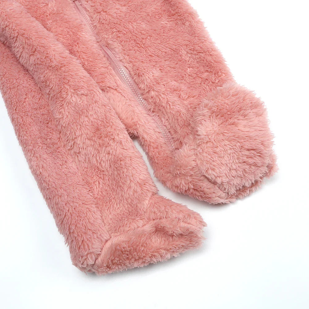 SnugBear™ | Blød babyfleece-dragt med bjørnehætte