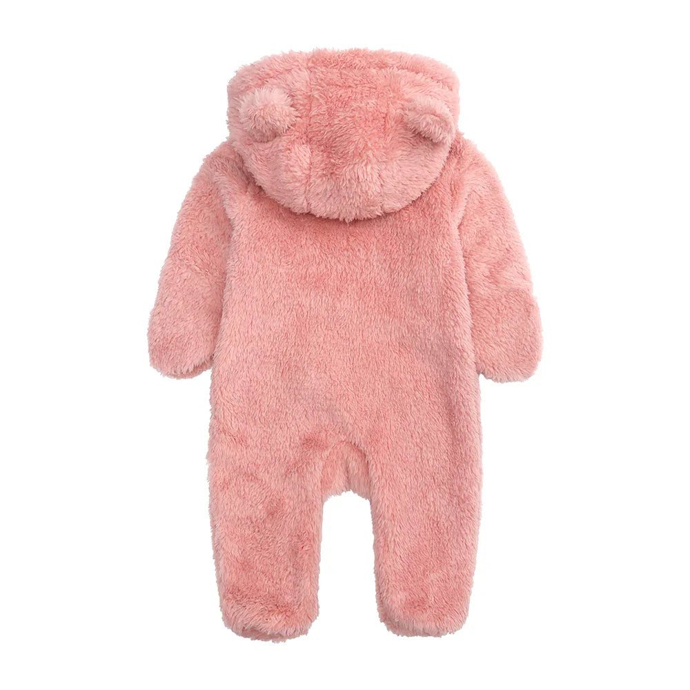 SnugBear™ | Blød babyfleece-dragt med bjørnehætte