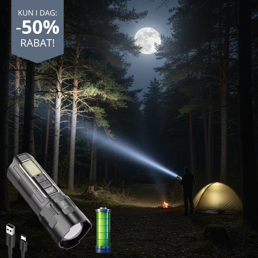 SuperBright™ | 300m Genopladelig LED-Powerlampe